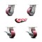 Service Caster 4 Inch Kingpinless Poly on Aluminum Wheel Swivel Caster Set with 2 Brakes SCC SCC-KP30S420-PAR-2-SLB-2 - alternate 2
